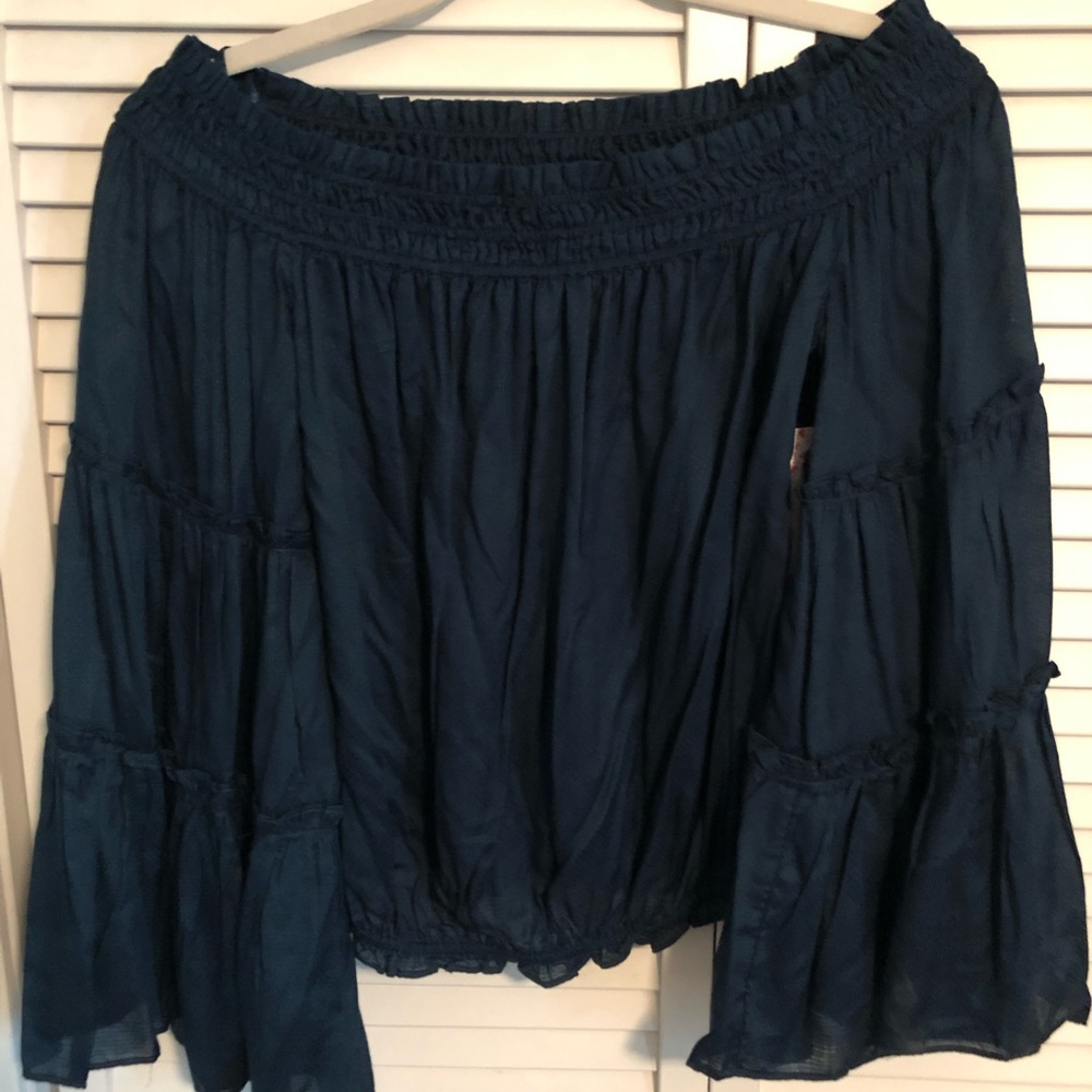 Cropped off the shoulder top